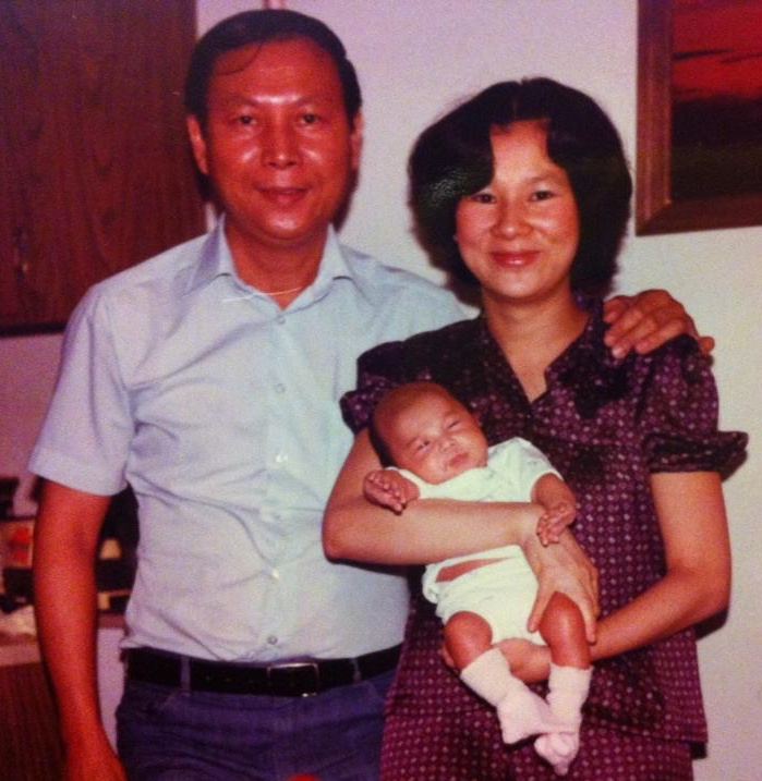 Celebrating one month with parents
